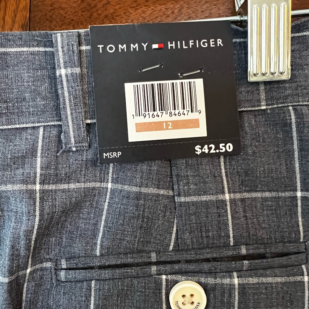 Tommy Hilfiger Boys’ Navy Plaid Trousers